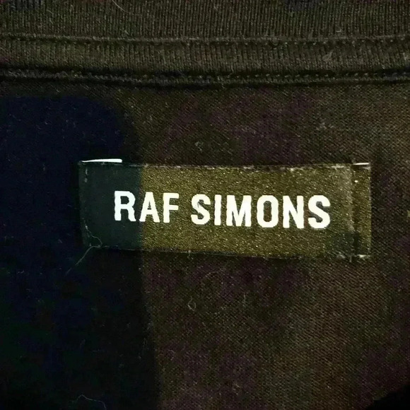 𝅺raf SIMONS Black Print T-Shirt Medium - Picture 7 of 9